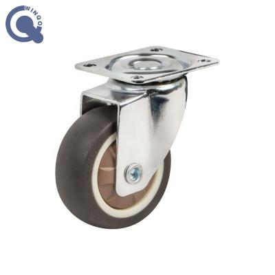 China Contemporary 32mm 1 Inch Chrome Caster For Furniture Chair Trolley Fixed And Swivel To Braking Small Wheels Avaidable for sale