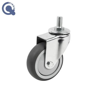 China Screw 100mm 4 Inch TPR Caster Wheel Manufacturer Industrial Caster Wheel Manufacturer Caster Wheel for sale