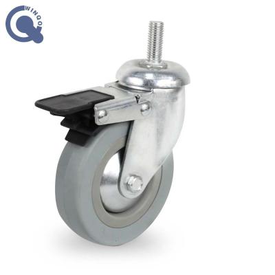 China Flat Free Factory Directly Supply Rubber Caster Wheels Hubless Trolley Caster Wheels Hard Rubber Caster Wheel for sale