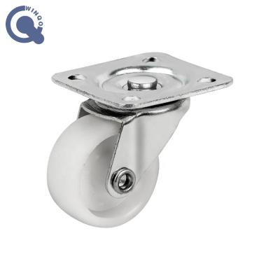 China The Flat Free Factory Wholesale Price 1.25 Inch White Small Caster PP Caster for sale