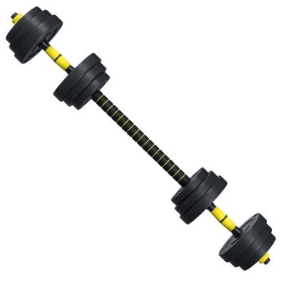 China Durable Cheap Dumbbells 2*10kg Adjustable Rubber Dumbbell Setkit Adjustable Gym Equipment Dumbbell for sale