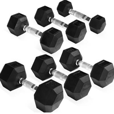 China Non-slip Cast Iron Dumbbell Home Use Fitness Dumbbells Hand Weight Fitness Equipment Gym Hex Dumbbells 40kg for sale