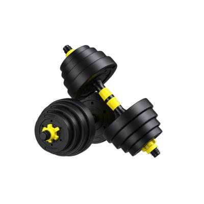 China 2020 Durable New Style Dumbbell With Cement Dumbbell Barbell 40kg Cement Filling Concrete Adjustable Dumbbell for sale