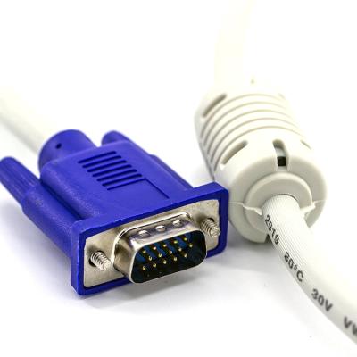 China Wholesale 1.5M VGA COMPUTER Cable 3+4 white 15pin male to male computer cable for sale