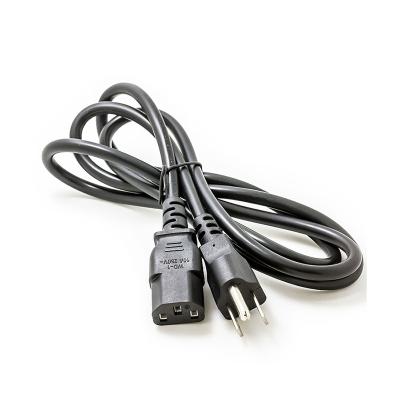 China COMPUTER Wholesale US Standard AC AC Cord 3 Pin Plug USA 3 Pin Computer Power Cord, PVC Computer and Laptop IEC POWER3 BS for sale