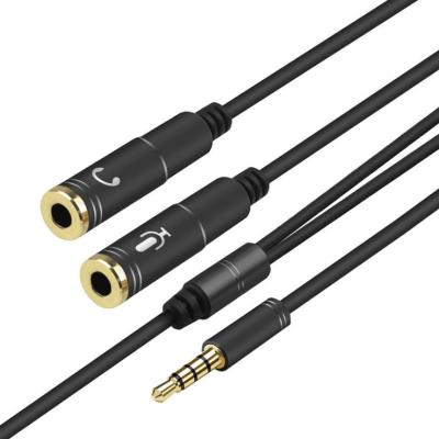 China 3.5MM COMPUTER Stereo MIC Headphone Splitter Audio Cable 1 male to 2 female earphone audio cables, video signal transmission 12 months gold for sale