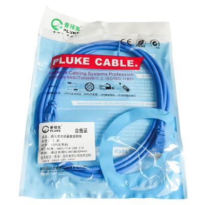 China 99.99% copper factory wholesale bare copper cat5 network link utp rj45 patch cord blue copper cable/CCA for sale