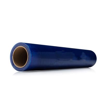 China Anti Scratch PE Blue Color Hardwood Floor Protective Plastic Film Hard Surface Stretch Film for sale