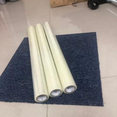 China 1.5 Inch 38 Mm Paper Tube Small Size Transparent Temporary Carpet Floor Protection Film Automotive Carpet Protect Roll for sale