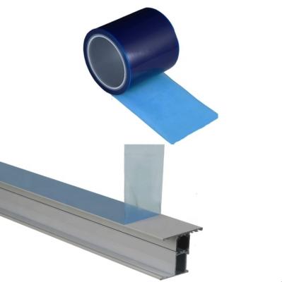 China Blue LDPE Sticky Window Protection Film For Aluminium Profiles Window and Door frame for sale