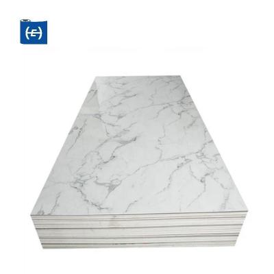 China High Glossy UV Coating PVC Marble Sheet Protective Film With Customized Logo Printing for sale