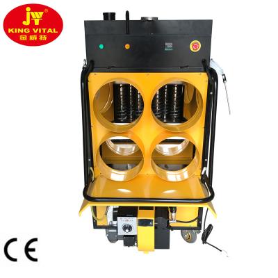 China 100L Oil Tank On Top 4 Warm Air Outlet Portable Waste Oil Heater For Chicken for sale