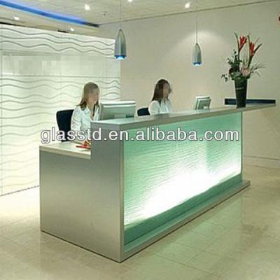 China Fashion Reception Counter With 48mm Led Office Reception Table Solid Outdoor Models for sale