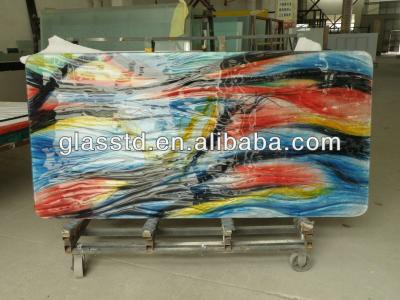 China Full of textures color glass contertop for sale