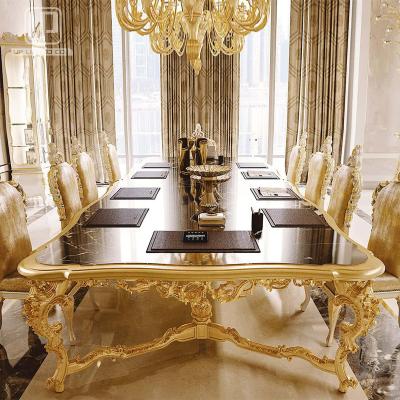 China (Size)Adjustable Luxury Dining Room Furniture Dining Set Italian Handmade Dining Room Furniture for sale