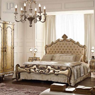 China Customized Antique Classic Bedroom Furniture Wooden Bed Room Set Decors for sale