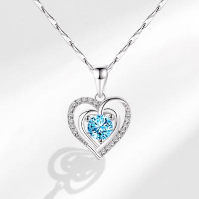 China The other Japanese and Korean simple pendant light love heart gathering chain clavicle necklace luxury Valentine's Day necklace for sale