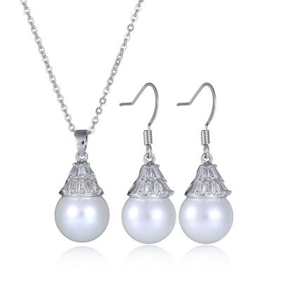 China Other Zircon Pearl Inlaid Earrings Necklace Factory Wholesale for sale