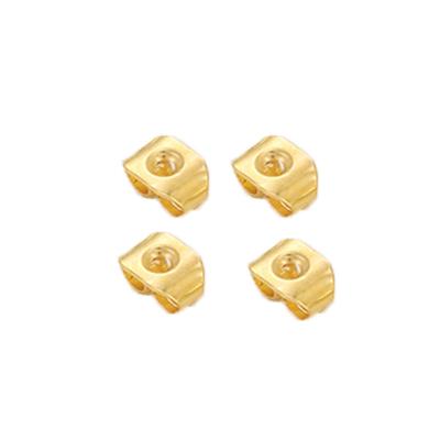 China Jewelry Making Gold Butterfly Earplugs DIY Jewelry Material Metal Butterfly Ear Plug 10000 Pcs/Pack Wholesale for sale