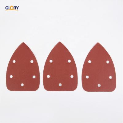 China GLORY 140x140x98mm Wood/Metal/Stainless Steel Abrasive Aluminum Oxide Hook and Loop Sanding Disc for sale