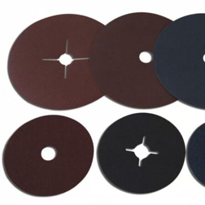 China Red Metal/Stainless Steel Aluminum Oxide Center Hole Fiber Disc For Metal Stainless Steel Polishing for sale