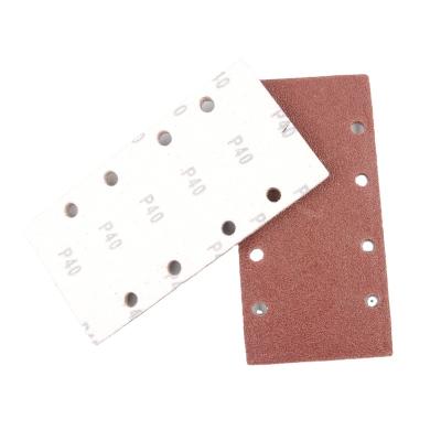 China Hot Sale 93x185mm Wood/Metal/Stainless Steel Aluminum Oxide Fiber Disc Rectangle Sanding Disc For Metal Wood Polishing for sale