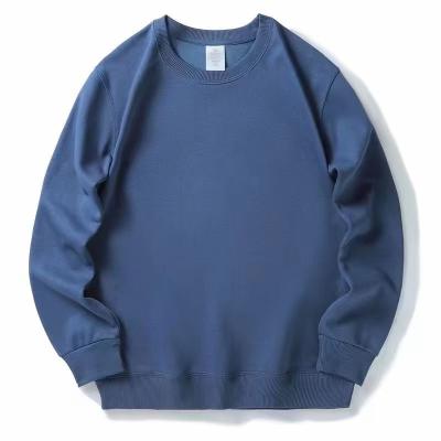 China High quality Anti-wrinkle custom 350gsm long sleeve knit pullover streetwear cotton women mens unisex casual ribbed crewneck sweatshirt for sale