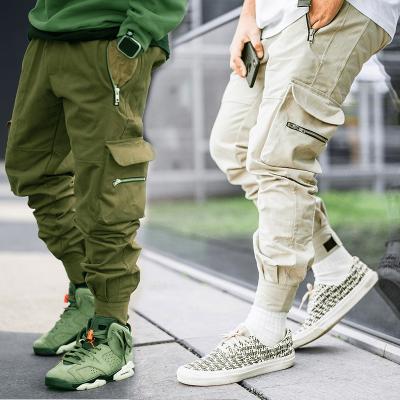 China Anti-static men's autumn outdoor casual pants loose small men's cargo pants long INS pants large size beam feet with side pockets for sale