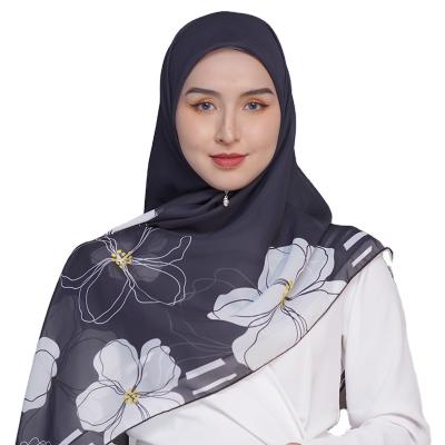 China Custom Polyester Hijab Printing Muslim Tudang Bawal Square Factory Price The Same Bawal With Kekaboo for sale