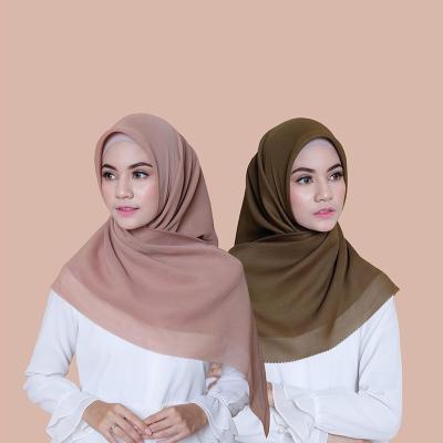 China High Quality Voile Bawal Wholesale China Factory Solider Cotton Polyester Color Ready Running Scarf Muslim Hijab for sale