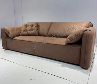 China JS E01 Sofa Set Modern Custom Comfortable Living Room Furniture Fabric Green Customized Long Sofa Two Three Seat Sofas For Villa Office for sale