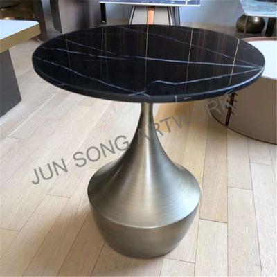 China Popular JS C12 Foshan Mobile Living Room Furniture Small Coffee Stone Table Hotel Bedroom Side Tables for sale