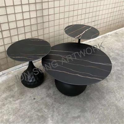 China JS C41 Furniture Living Room Center Table Hotel Side Table Movable Wholesale Home Apartment Sintered Stone Table Sets for sale