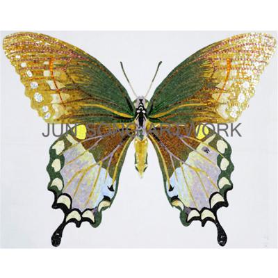 China JS Traditional Handmade Chinese Glass Mosaic Tile Picture Butterfly Wall Painting MAM-BT04 for sale