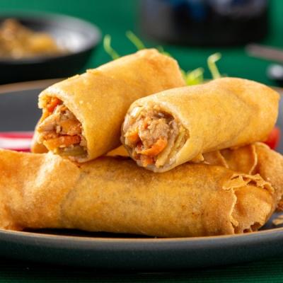 China FROZEN Chinese maker line production samosa food pastry halal frozen vegetables spring rolls for sale