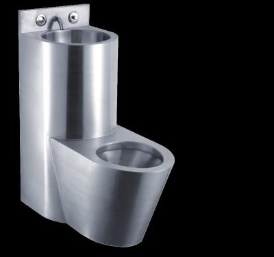 China Double-flush widely used in public place ware prison stainless steel combination sanitary toilet for sale