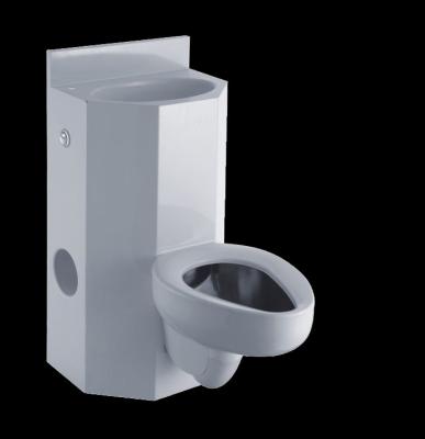 China Double-Flow Modern Design Stainless Steel Combination Toilet Pan Spray With Sink for sale