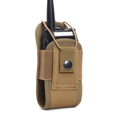 China Fashion Molle Walkie Talkie Holder Outdoor Tactical Radio Filter Mount Works With Walkie Talkie Bag Gun Radio Holster For Hunting Shooting for sale