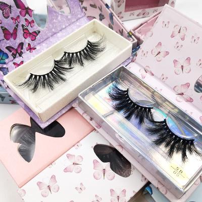 China Wholesale Real Mink Lashes Handmade 3d Mink Eyelashes Lashes Bag Packaging Box 25mm Private Label Naturally Thick Eyelashes for sale