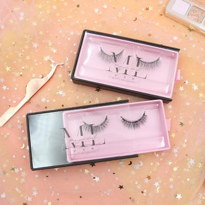 China Long Natural Silk Mink Eyelashes With Custom Packaging from Mink Eyelashes Vendor Luxury 3D Wholesale 25mm 5d Mink Eyelash for sale