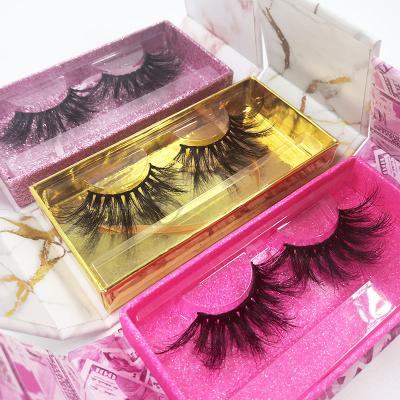 China 100% Best Mink Eyelash Vendor Private Label 3d False Eyelash Thick Natural Box Case Packing False Eyelash for sale