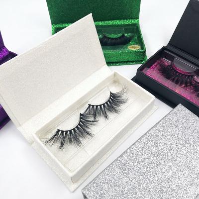 China Wholesaler Thick Real Mink Lashes Handmade 3d Mink Eyelashes Private Label Packing Box 25mm Lashes for sale