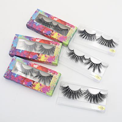 China Naturally thick eyelashes wholesale lashes full strip3d mink lashes 25mm lashes 100% mink lashes fluffy 3d mink lashes seller for sale