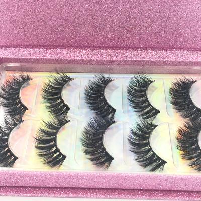 China Natural Natural Long Fluffy Faux Mink Lashes Bulk Thick Faux Mink Lashes False Eyelashes Makeup Tapered Lashes for sale