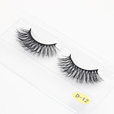 China 10pcs D series long natural faux mink floss lashes luxurious 3d faux mink lashes private label faux mink lash seller for sale