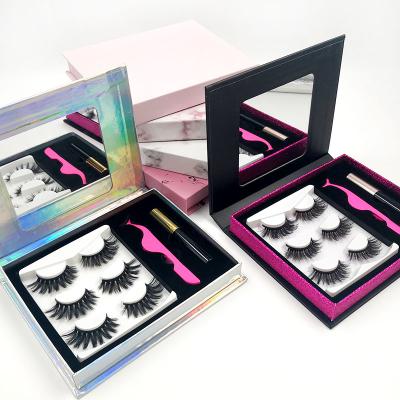 China Magnetic Eyeliner Naturally Thick Eyelashes 2021 Newest Styles And Wholesale Magnetic Highlights 3d Eyelashes for sale