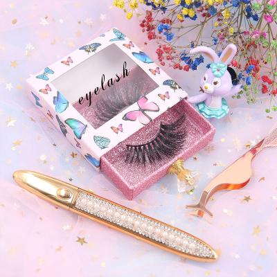 China Custom Clear Logo Empty 3d Mink Eyelash Packaging Box Container Private Label Naturally Thick Eyelashes Clear Lash Box with Lash Trays for sale