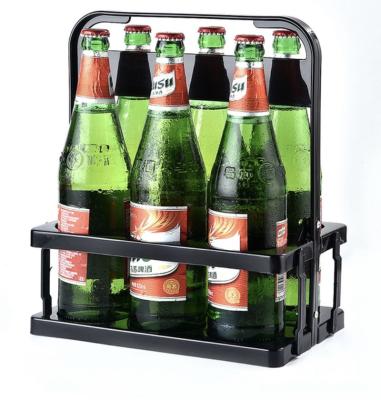 China Sustainable New Design Plastic Wine Rack 6 Bottles Decoration Stackable Wine Rack for sale