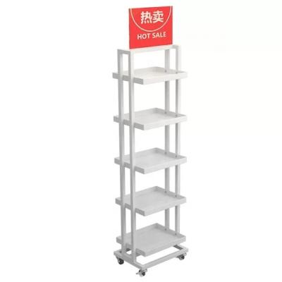 China Supermaket Modern Design Supermarket Metal Shopping Rack Custom Makeup Store Display Rack for sale