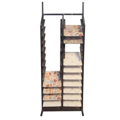 China Custom Ceramic Factory Metal Display Rack Sample Showroom Floor Rack Tile Display Rack for sale